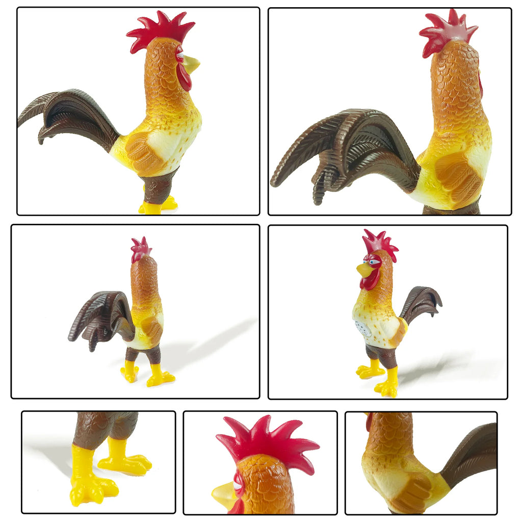 Bartolito chicken toy with multiple views showcasing its colorful design and details.